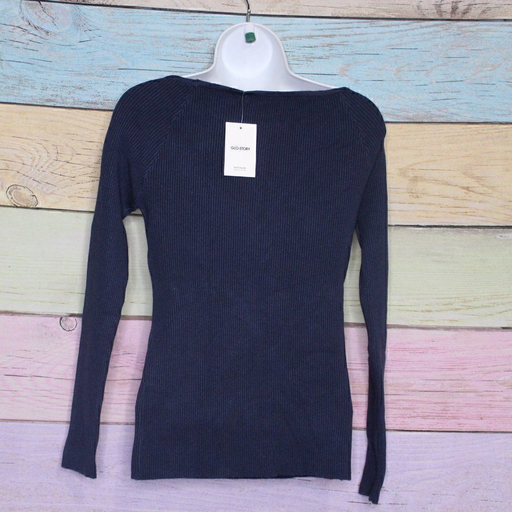 Women's RIbbed Slim Fit Sweater Large - Picture 4 of 4